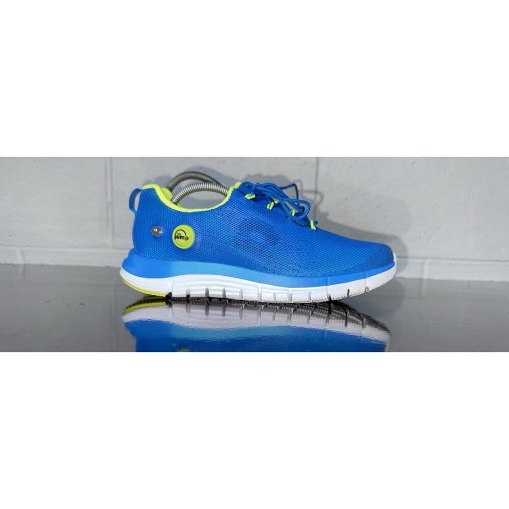 Reebok Z Pump Fusion Womens Athletic Running Shoes Size 9 Blue Neon Green